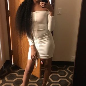 White off the shoulder dress